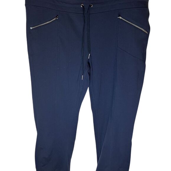 Athleta Pants - Athleta Women's XL Capri Pants Navy Blue Casual Relaxed Fit